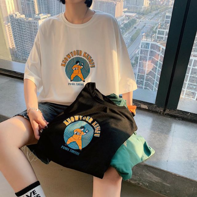 Áo thun tay lỡ Unisex Kungfu