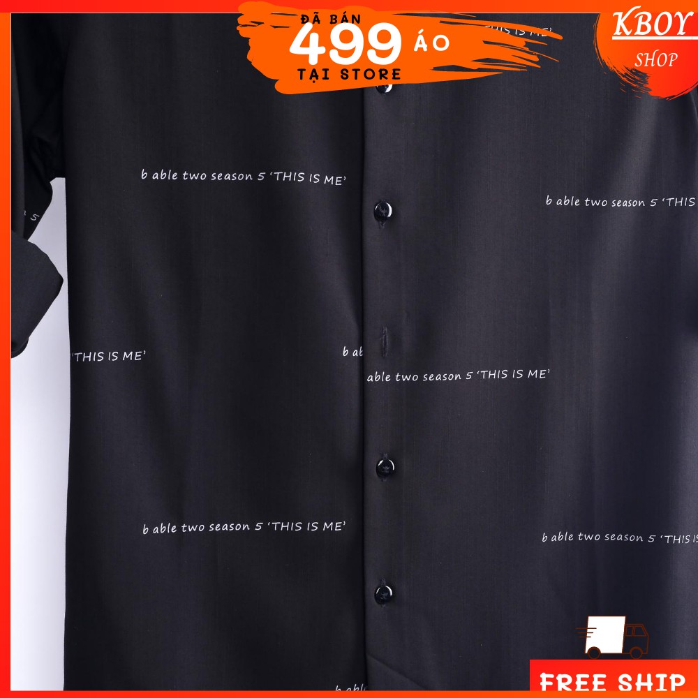 Áo sơ mi tay dài, cổ bẻ họa tiết ĐƠN GIẢN ,hàng quãng châu cao cấp / cá tính, trẻ trung,2 màu trắng,đen, Bigsize - 6674 | BigBuy360 - bigbuy360.vn