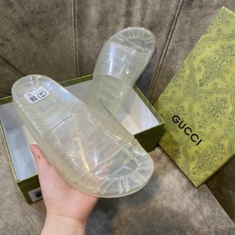 ❤️ Dép Gucci trong suốt, dép lê quai ngang gucci nhựa dẻo cao cấp