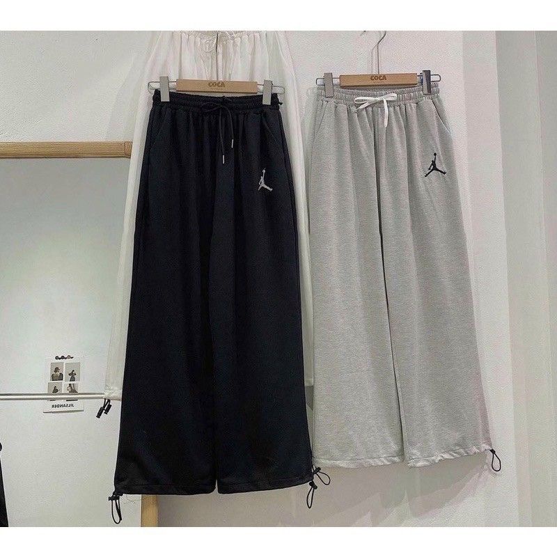 Quần nỉ thể thao thêu logo jordan unisex nam nữ,quần jogger dây rút from rộng thời trang thu đông mới