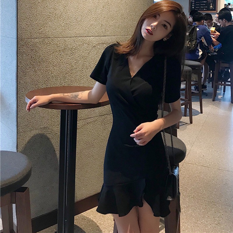 Đầm nữ dáng ôm body xòe đuôi cá xẻ đùi sexy phong cách dự tiệc ulzzang - Roxie | BigBuy360 - bigbuy360.vn