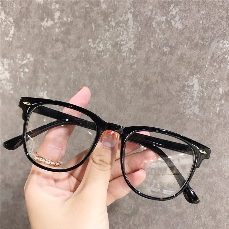 (KIQI-FASHION) COD Kính Gọng Vuông Lớn Chống Bức Xạ Hàng Nhập Khẩu Mới Nhập Khẩu Phong Cách Hàn Quốc Cho Nam Và Nữ