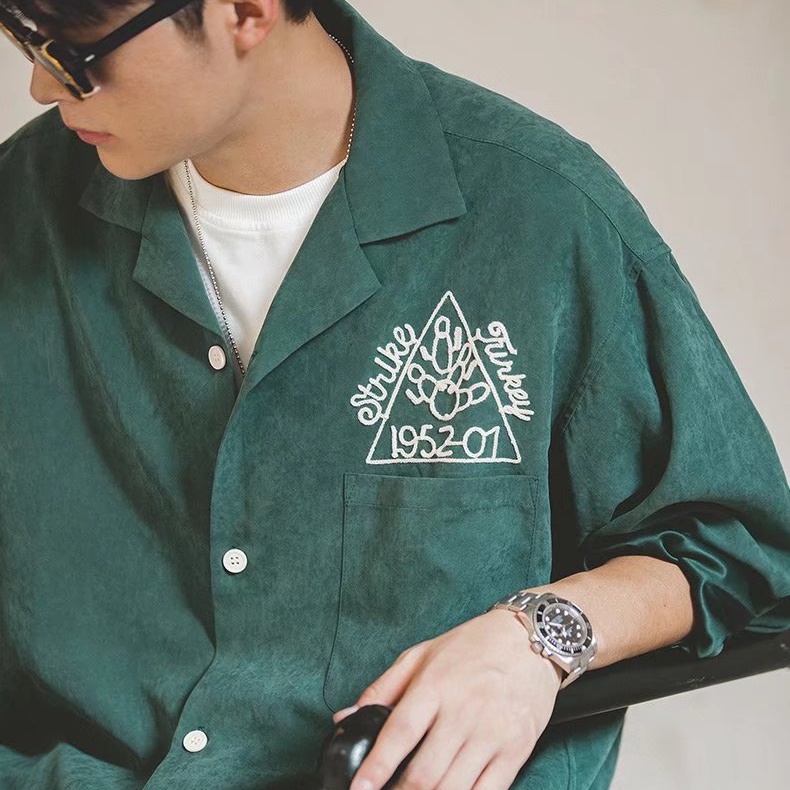 ✦AFFLIGA✦Áo Sơ Mi Tay Dài Dáng Rộng Thoáng Khí Phong Cách Harajuku Thời Trang Mùa Hè Cho Nam