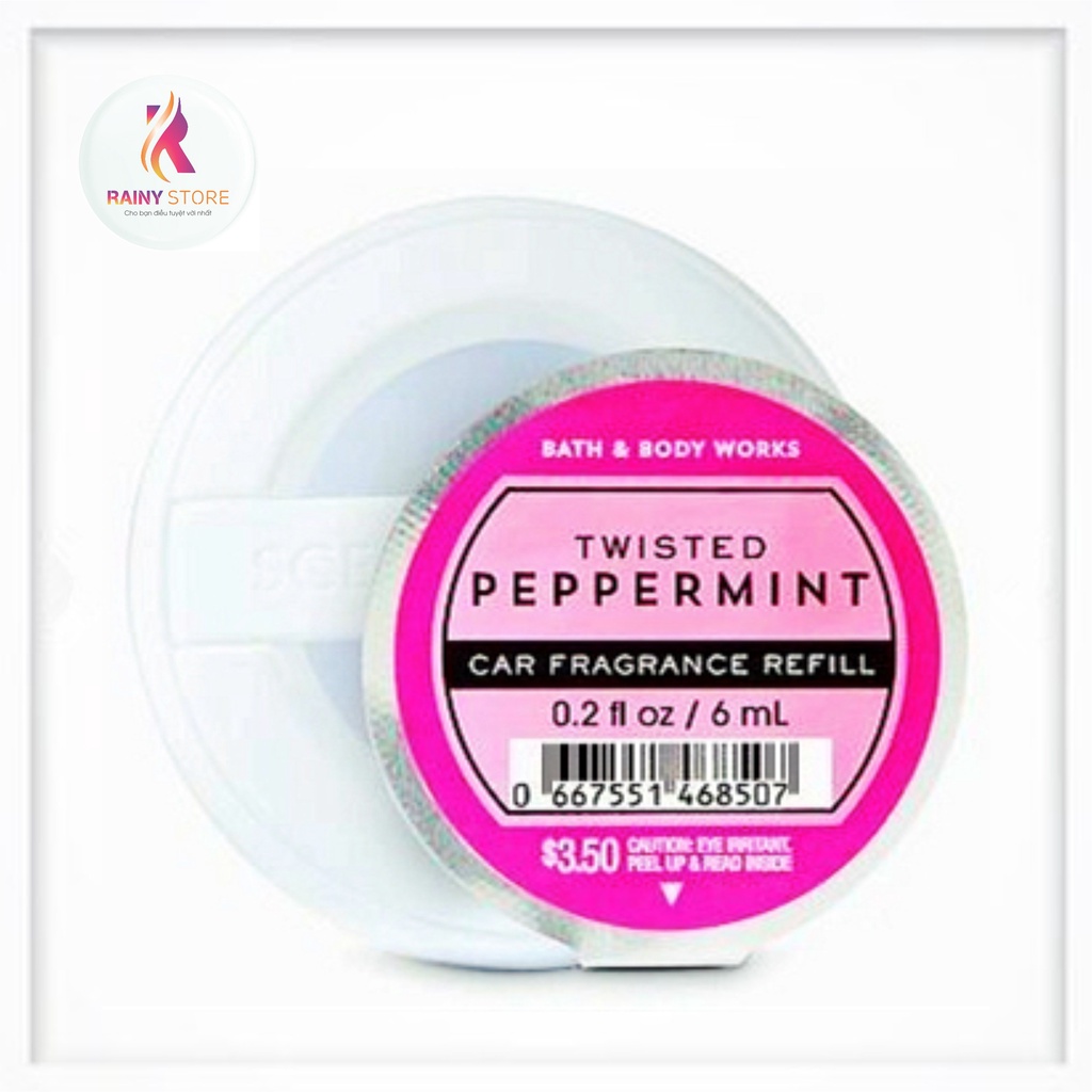 Tinh dầu thơm xe hơi Bath &amp; Body Works Twisted Peppermint 6ml