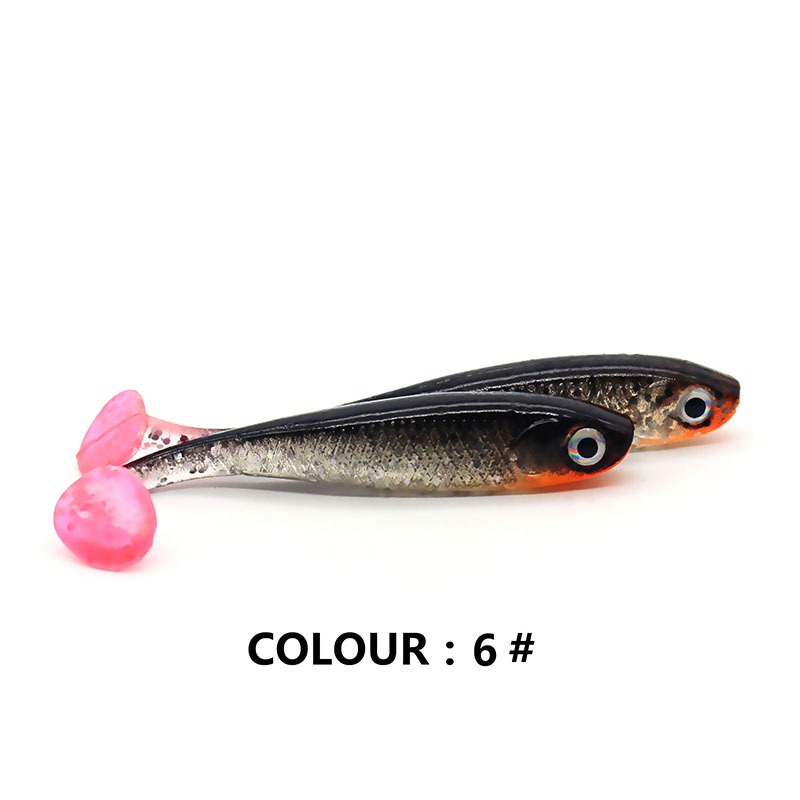 Set 5 Mồi Giả Mềm Câu Cá 3D 7cm 2.1g