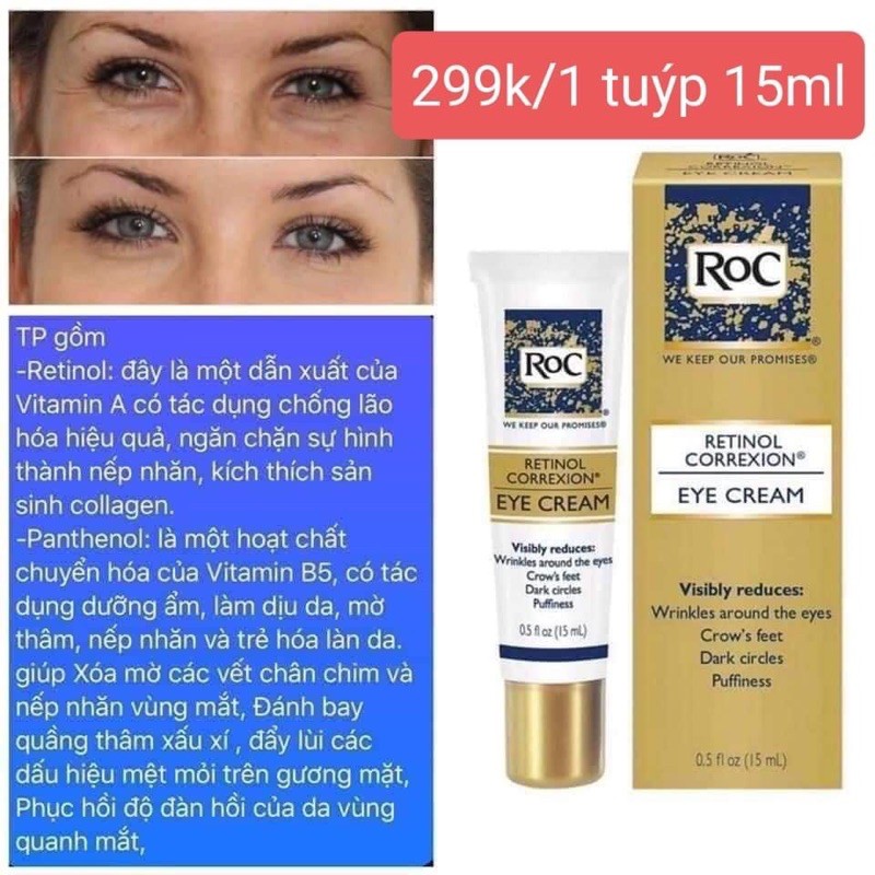 [BILL]- Kem mắt và serum RoC