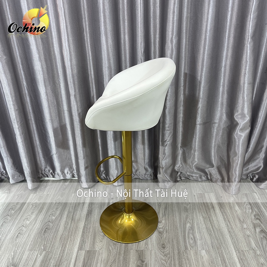 Ghế Chụp Hình, Ghế Makeup Chân Vàng K1 Sơn Tĩnh Điện Nhập Khẩu Mẫu Da Tay Liền ( Ảnh Thật Shop Chụp)