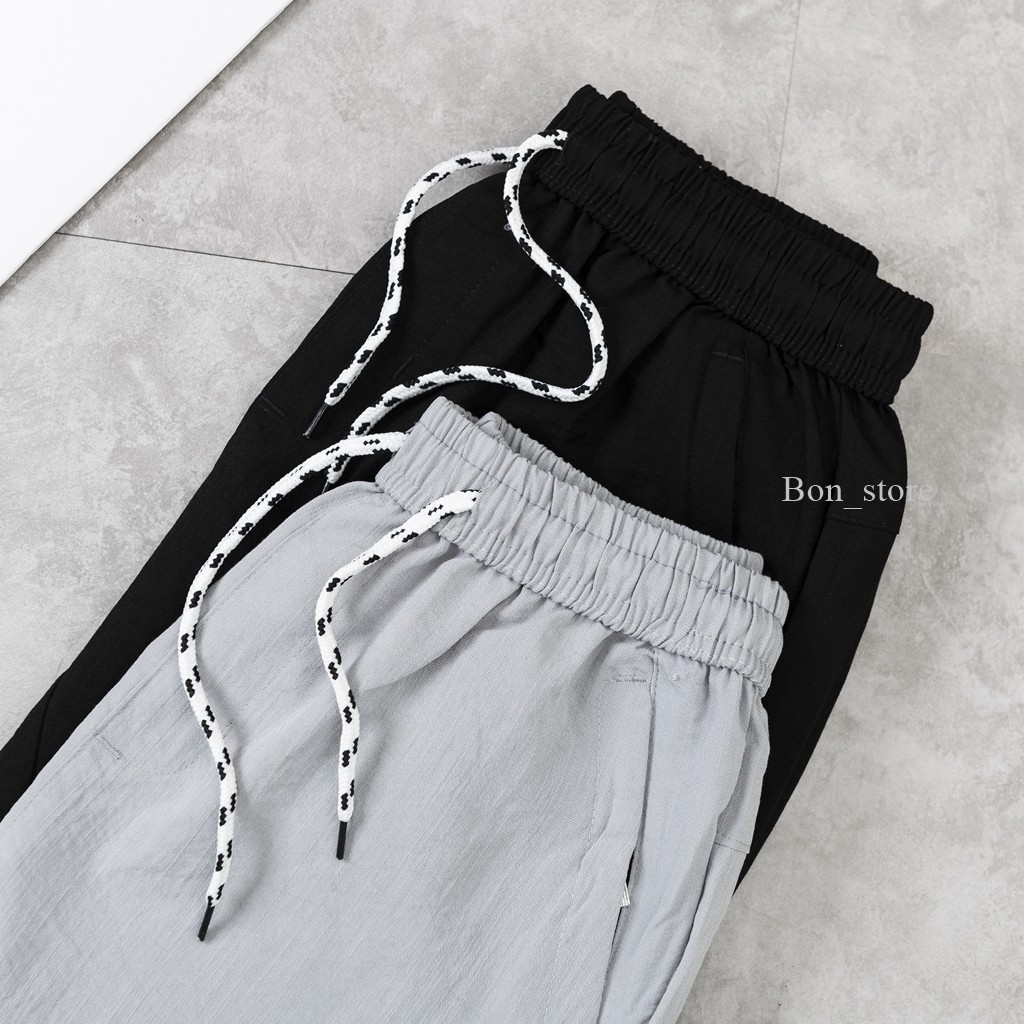 Quần chất liệu vải đũi, có ống bo chun thời trang nam , Mã 21