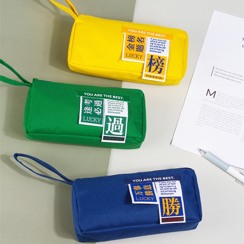 Túi Đựng Bút Bằng Vải Oxford Sức Chứa Lớn Sáng Tạo Cho Học Sinh