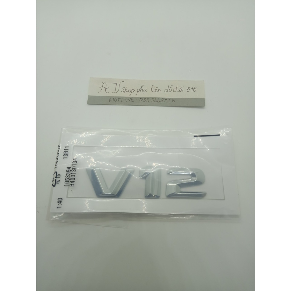 Miếng Dán Trang Trí Xe Hơi V12 độ mercedes