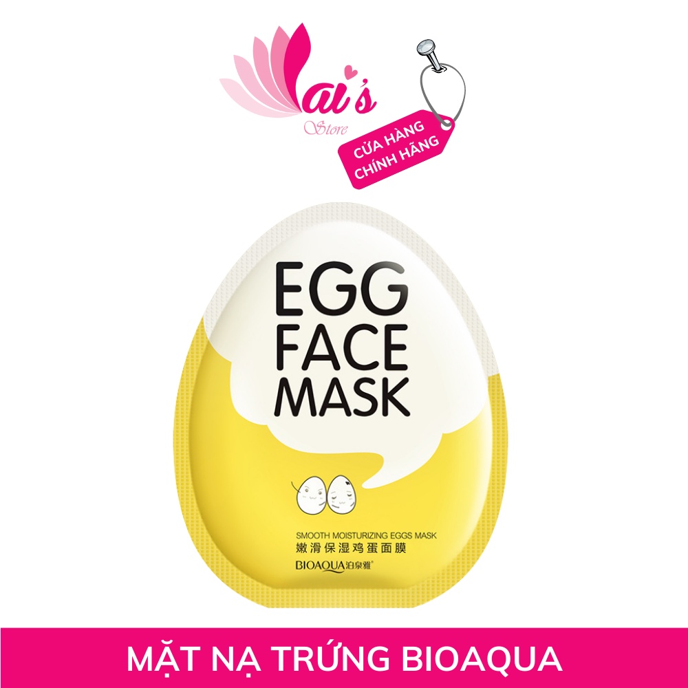 Mặt Nạ Trứng Bioaqua Dưỡng Ẩm, Giữ Ẩm, Kiểm Soát Dầu, Làm Sáng Da, Thu Nhỏ Lỗ Chân Lông Mask Nội Địa Trung Chính Hãng