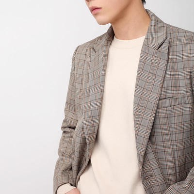 Áo khoác blazer kẻ sọc thông thường nam phong cách Hồng Kông Vintage Tops một mảnh phong cách Hàn Quốc thời trang lỏng l