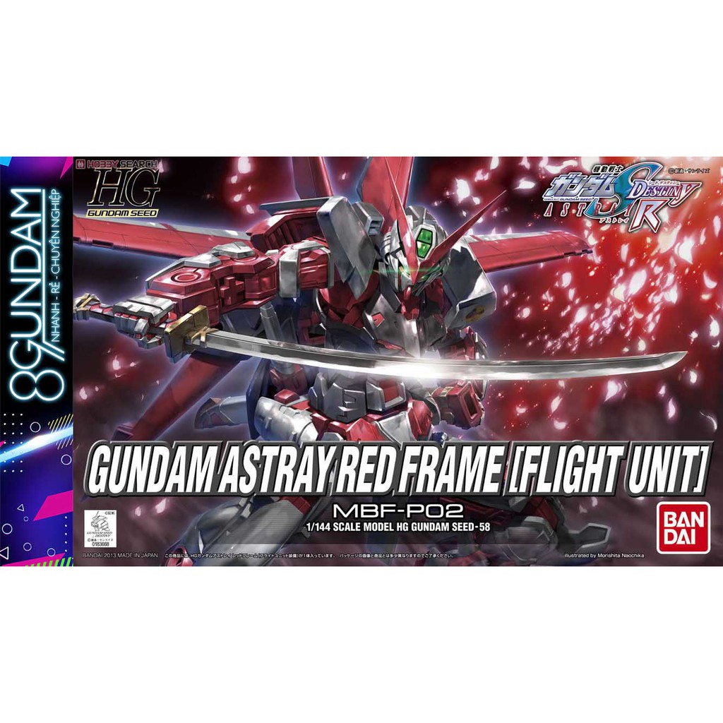 Mô Hình Lắp Ráp Gundam HG SEED Astray Red Frame Flight Unit