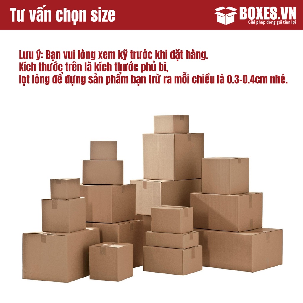 40x30x30 Combo 5 thùng carton đóng gói hàng, đựng rau củ, chuyển nhà