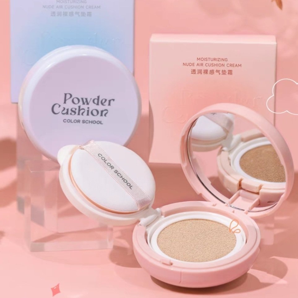 Phấn nước COLOR SCHOOL che khuyết điểm Moisturizing Nude Air Cushion Cream GOGO TALES MAFFIC MAFI34 CS004 COLO02