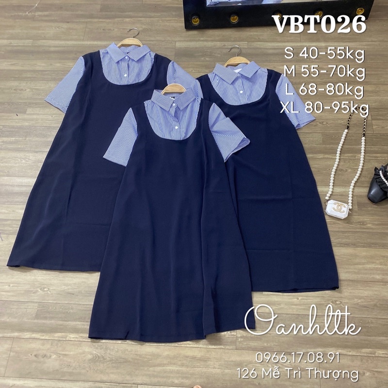 Đầm bầu mùa hè - Váy Bầu Công Sở Pha Kẻ Siêu Xinh ( 40-95kg)