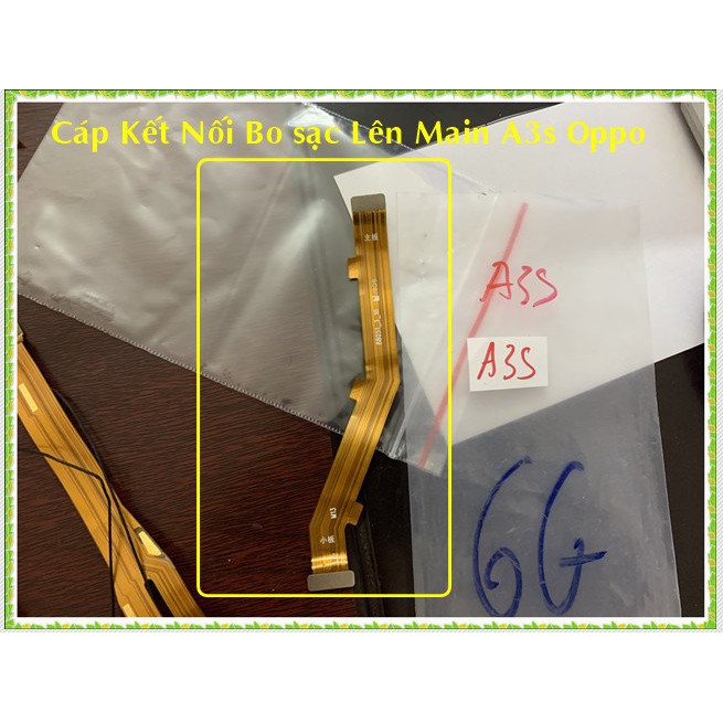 Cáp kết nối bo sạc lên main A3s oppo sim dưới/Realme C1