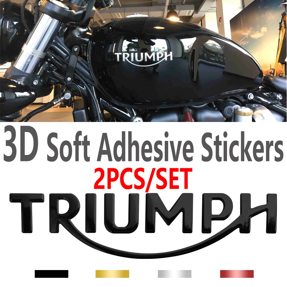 Miếng Dán Trang Trí Bình Nhiên Liệu Xe Mô Tô TRIUMPH 3D Mềm Mại Chống Thấm Nước