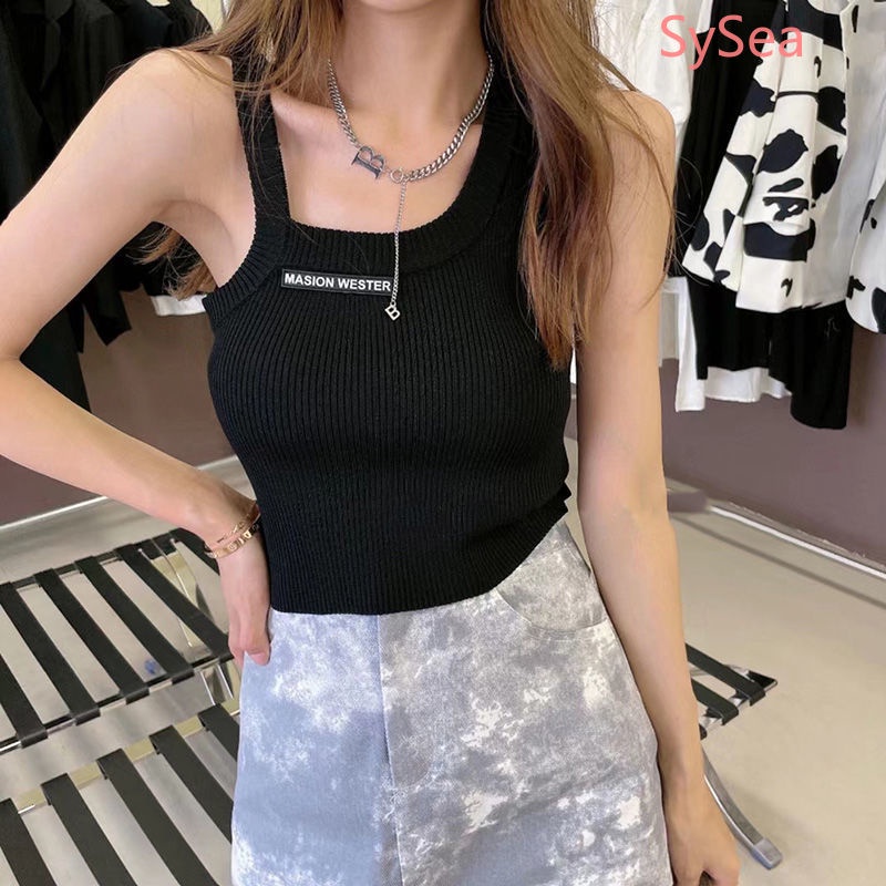 Áo Hai Dây Dệt Kim Thời Trang Mùa Hè Cho Nữ