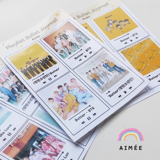 Sticker Nhãn Dán BTS ( Ver 2 - Playlist ) | Aimée