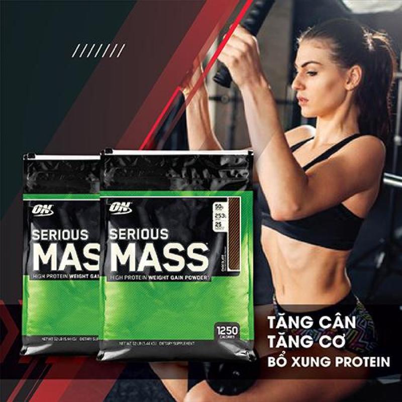 Sữa ON Serious Mass 12lbs (5,4kg) Tăng Cân Nhanh Tăng Cơ Cho Người Gầy Người Suy Dinh Dưỡng - USA
