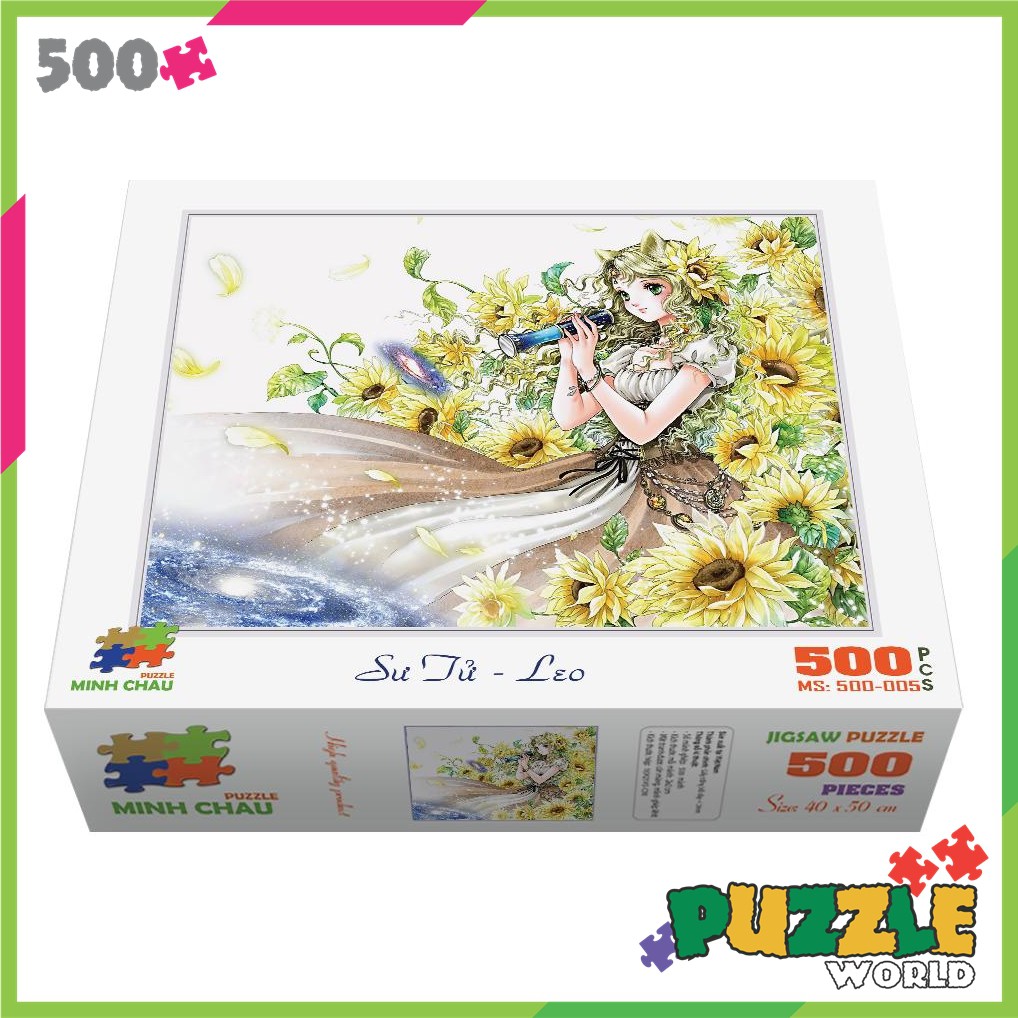 Tranh xếp hình cung Hoàng đạo 500 mảnh ghép – Sư Tử - Leo (40 x 50 cm)