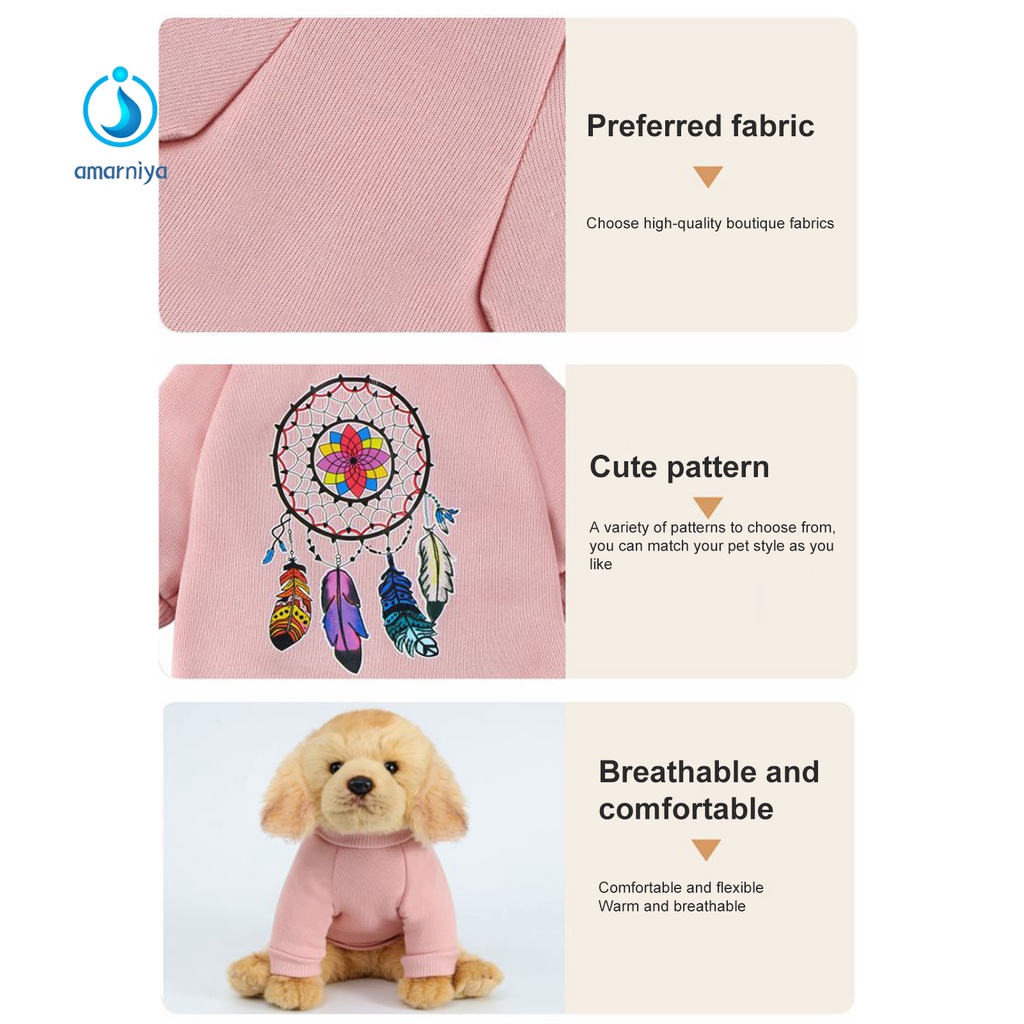 Áo sweater họa tiết dreamcatcher thời trang thân thiện với làn da dành cho thú cưng