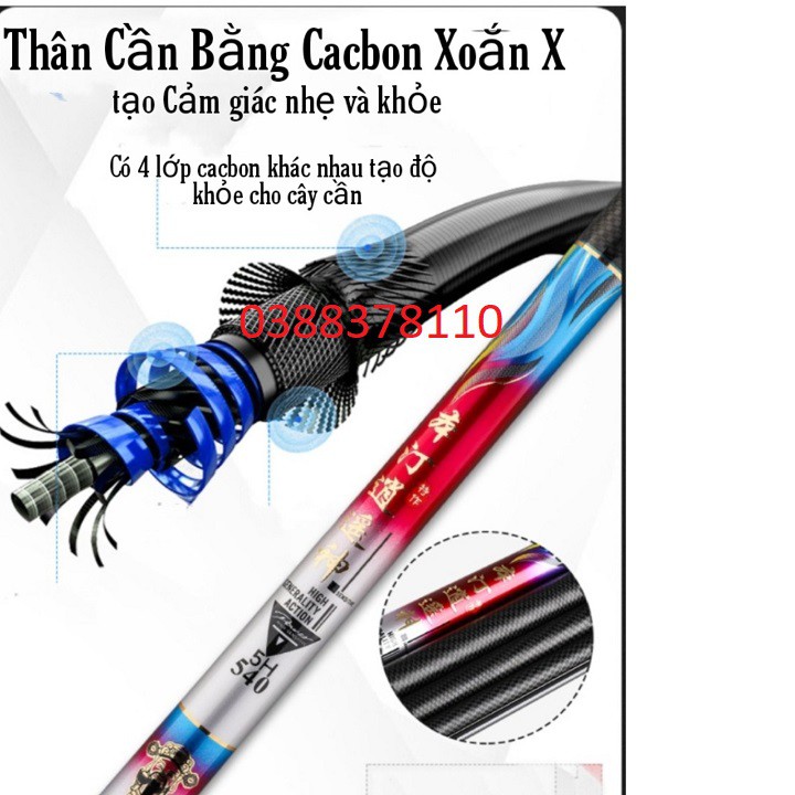 Cần Câu Tay BengTing Thần Tài 6H, Tặng Kèm 1 Ngọn Phụ Và Nhẫn Chống Trơn