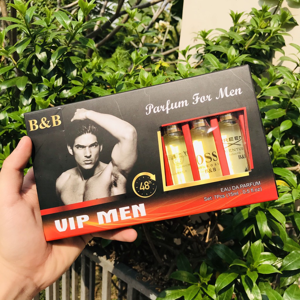 [Lưu hương 14 tiếng] Bộ 7 chai tinh dầu nước hoa Nam BB, hàng cao cấp, dạng lăn 12ml