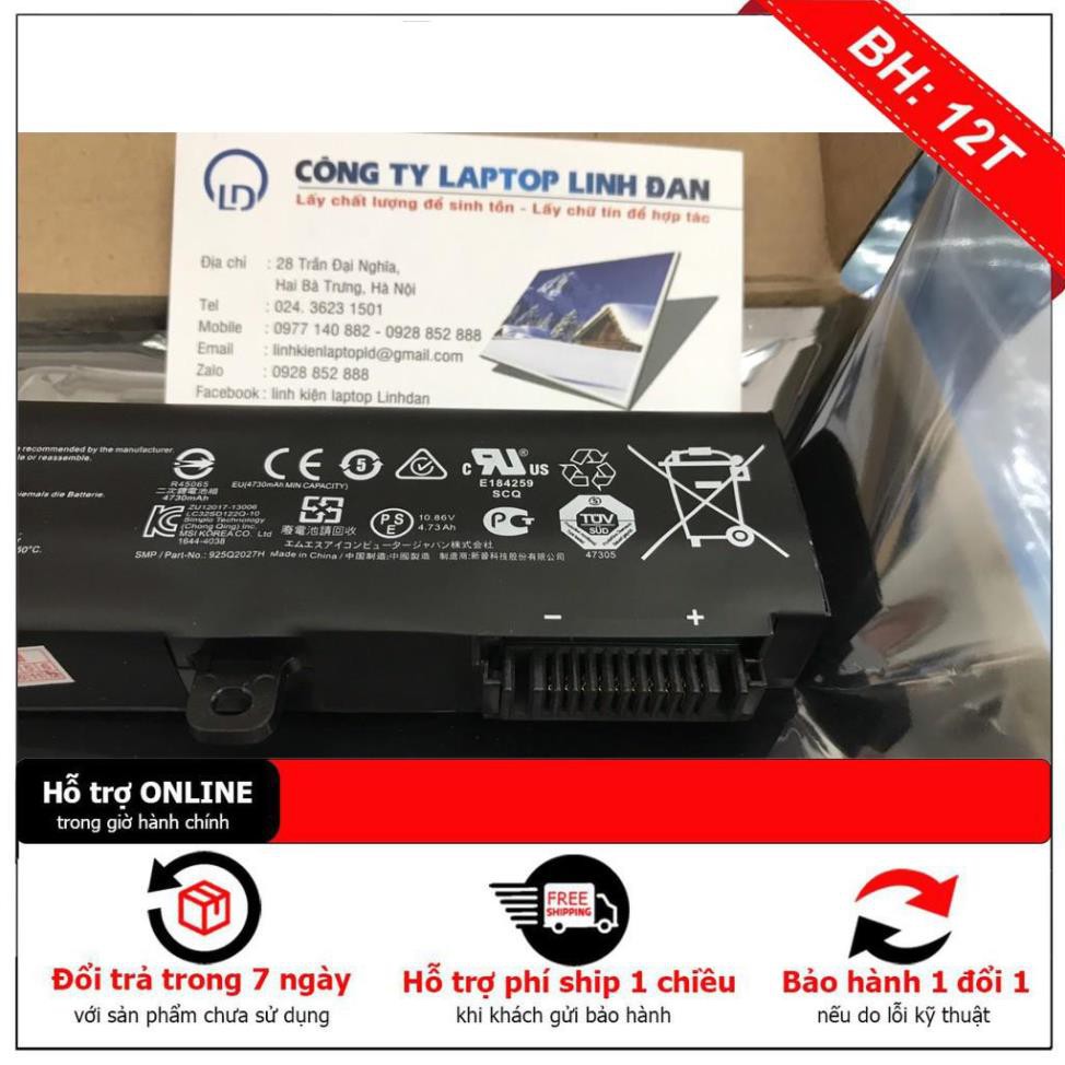 [BH12TH] Pin Latop MSI (Original)51Wh GE62 GE63 GV62 BTY-M6H New Battery