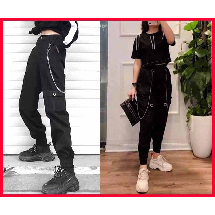 ❤️ CHẤT BAO ĐẸP ❤️ Quần jogger túi hộp unisex khóa gài màu đen chất Kaki co giãn full size