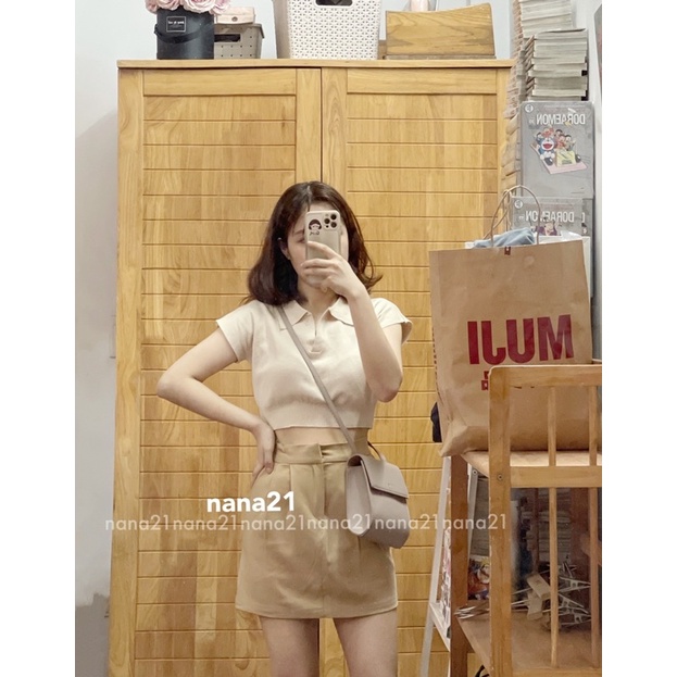 Áo len croptop polo | BigBuy360 - bigbuy360.vn