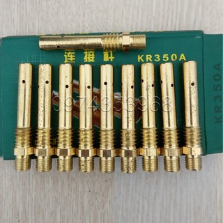 Nối bép mỏ hàn mig KR350A ren ngoài, đồng thau - Hộp 10 cái