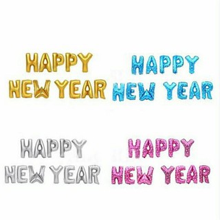 ( có sẵn ) set bóng chữ ngày kỷ niệm có đủ 4 mầu- happy new year - happy anniversary - happy boys day - happy full month