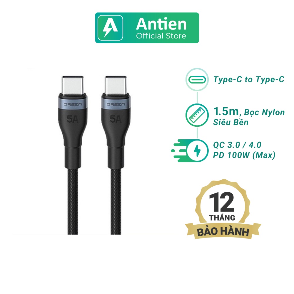 Cáp sạc type C to Type C Eloop S53 || Hàng chính hãng BH 12 tháng