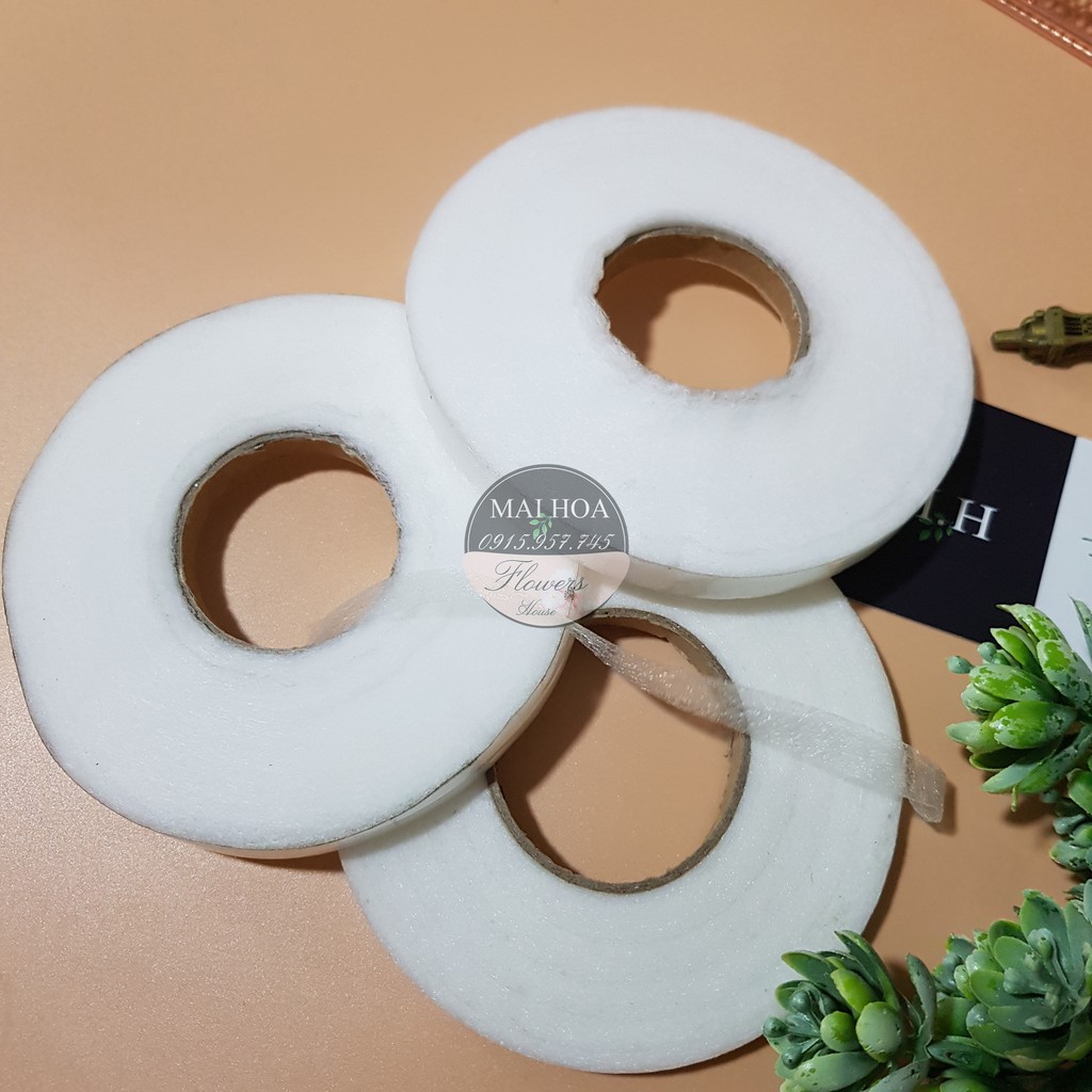 Cuộn băng keo tan (mex giấy tan) sử dụng để dán 2 mặt vải vào với nhau, cuộn to keo siêu dính, maihoaflower
