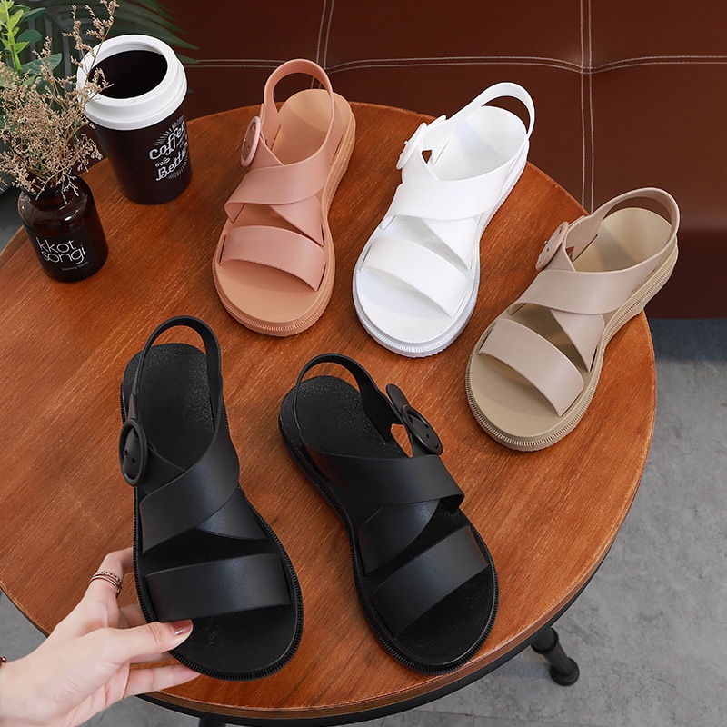 Sandal nữ quai ngang phiên bản Hàn Quốc thời trang đi học đi chơi