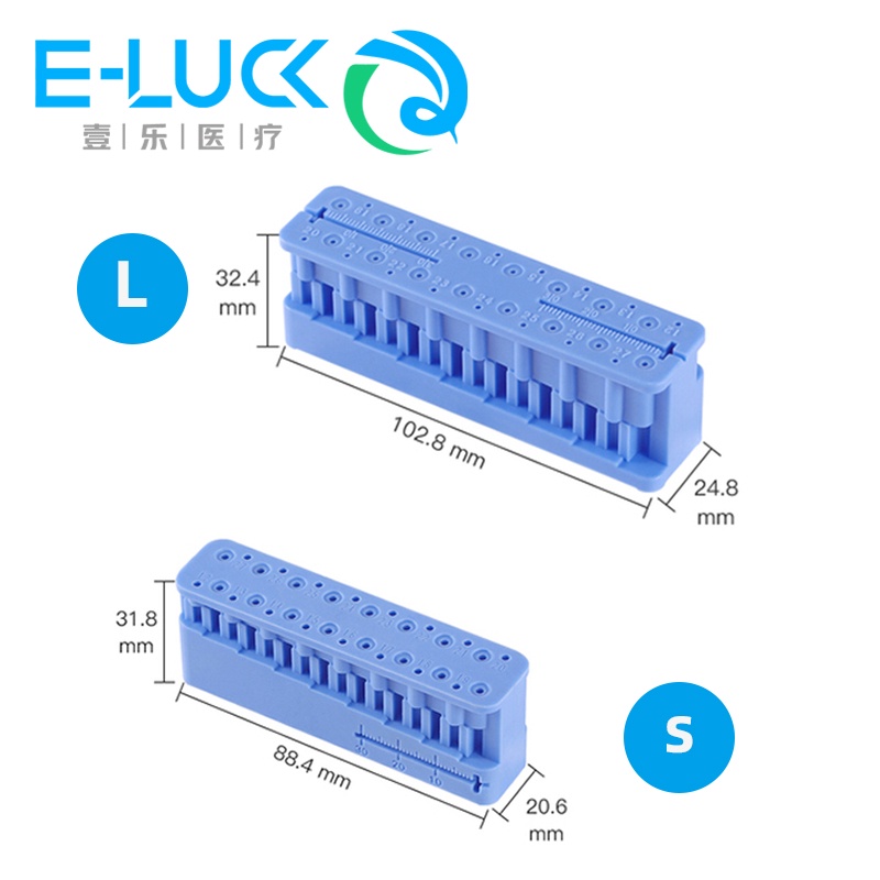 1 cây thước đo bằng nhựa trong nha khoa