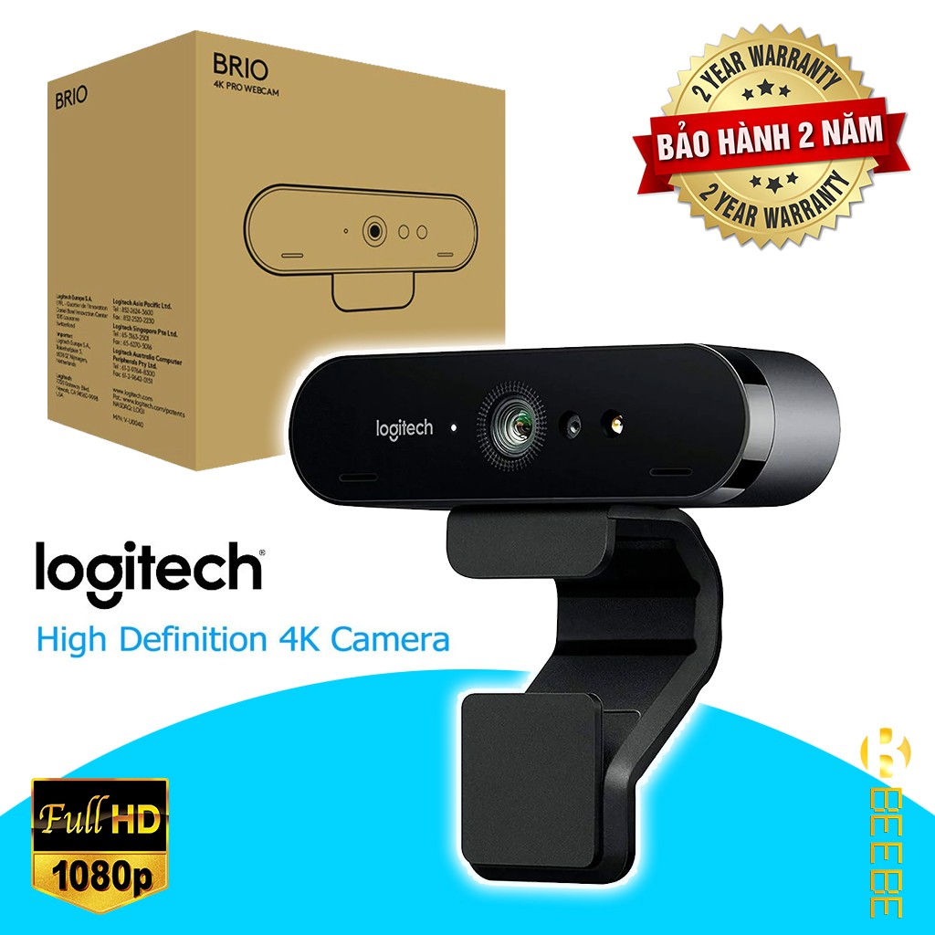 LOGITECH BRIO 4K PRO - Webcam Cao Cấp Độ Phân Giải Ultra HD 4K (C1000E)