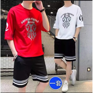 Set bộ thể thao nam in họa tiết lạ - sbtt_031