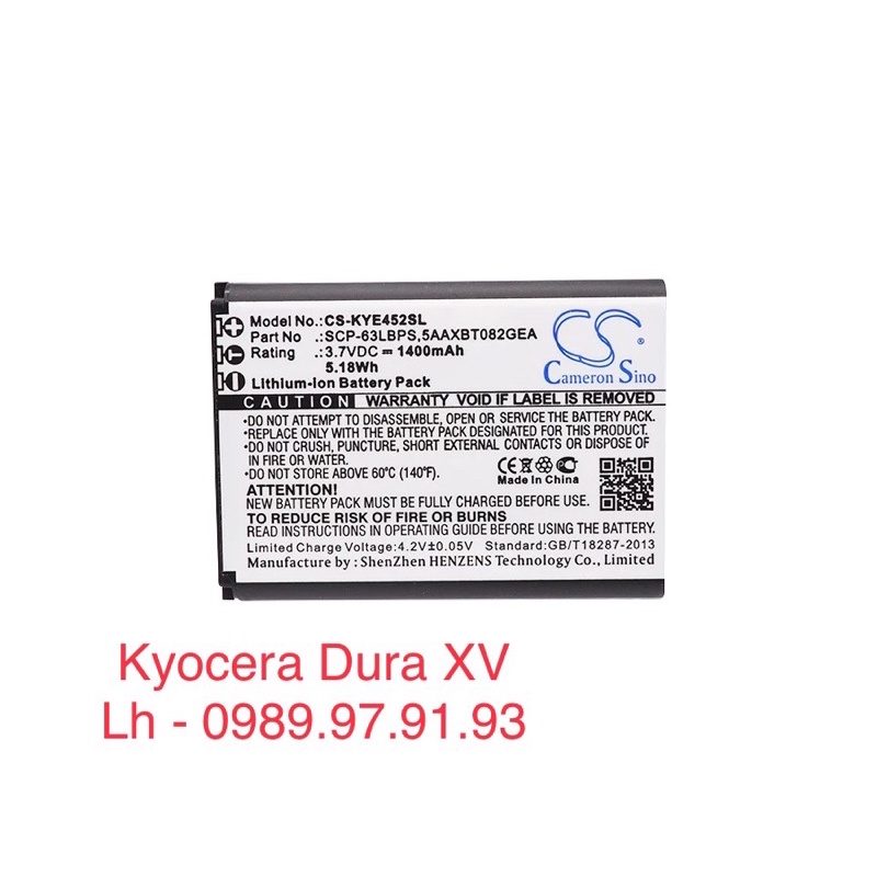 Pin điện thoại Kyocera Dura XV E4520