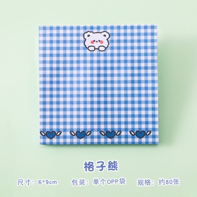 Giấy Note, Giấy Nhớ Ghi Chú Blue Bear Style Cao Cấp ANANStore