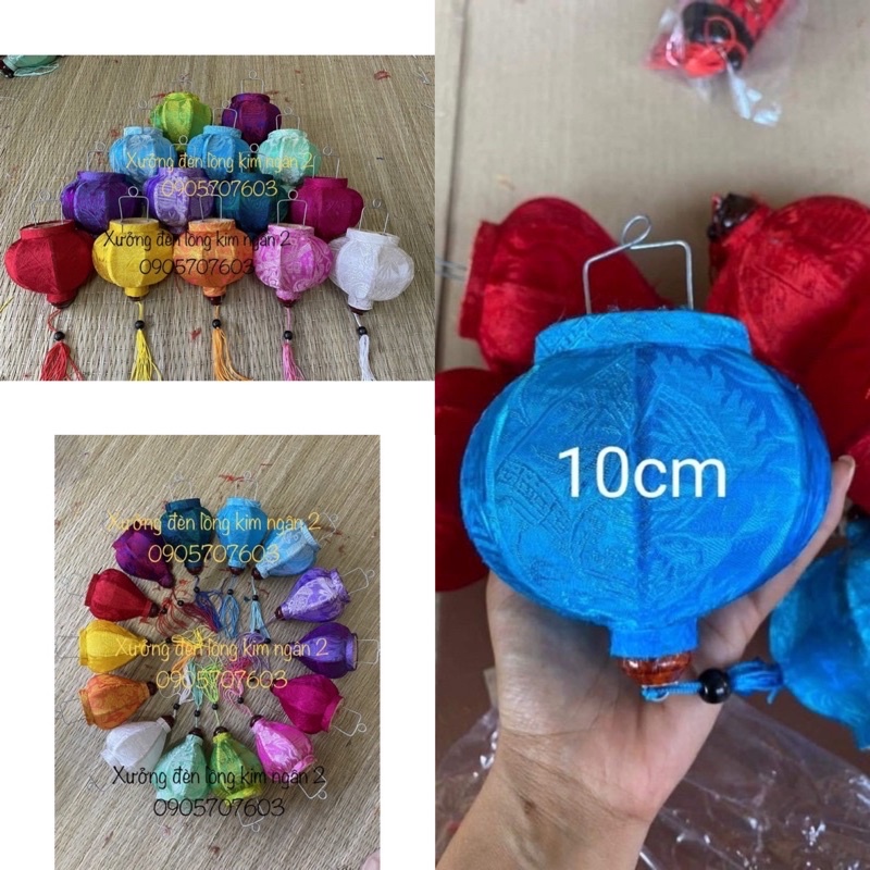 Đèn lồng hội an size 10cm vải lụa tơ tằm