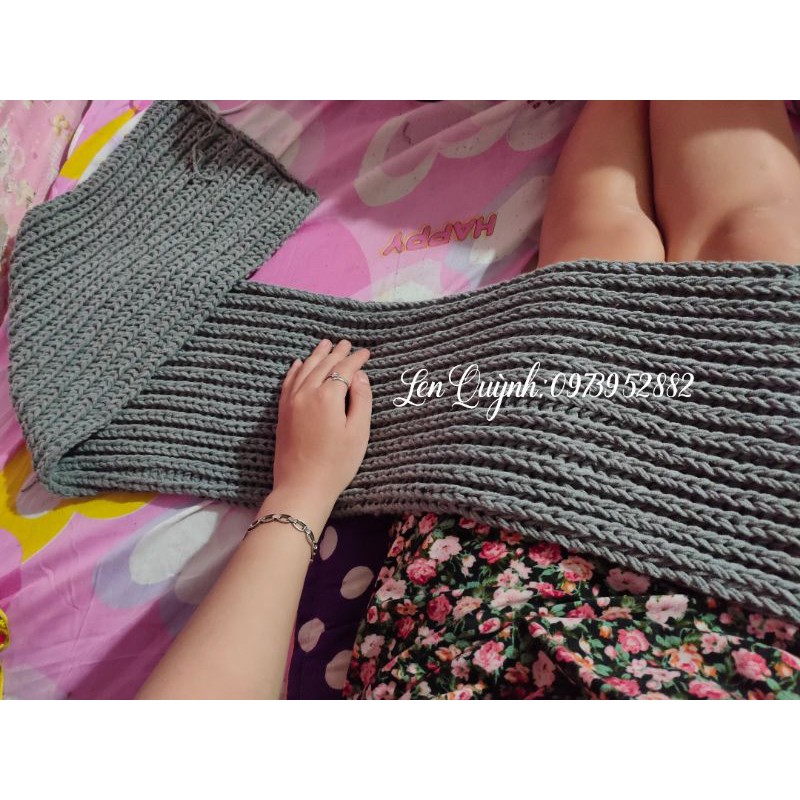 Khăn len đan tay, Khăn len handmade - Kiểu đan cốt ăng lê phù hợp cho cả nam và nữ
