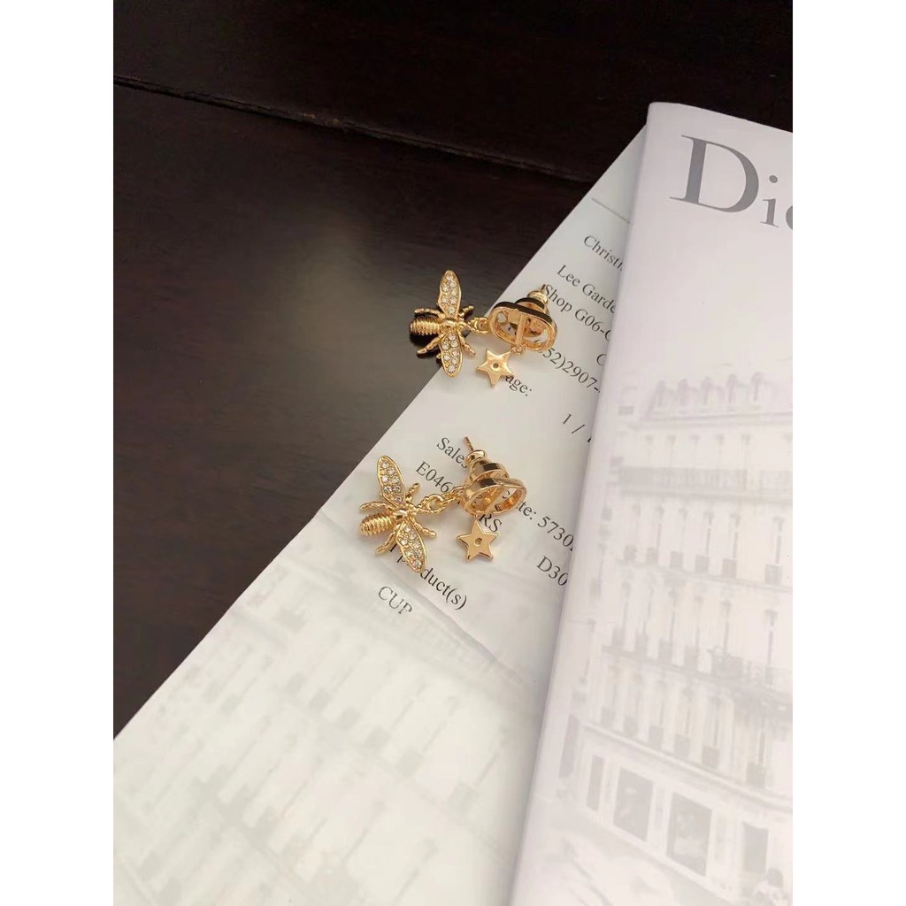 Bông tai Dior đính đá thời trang cho nữ