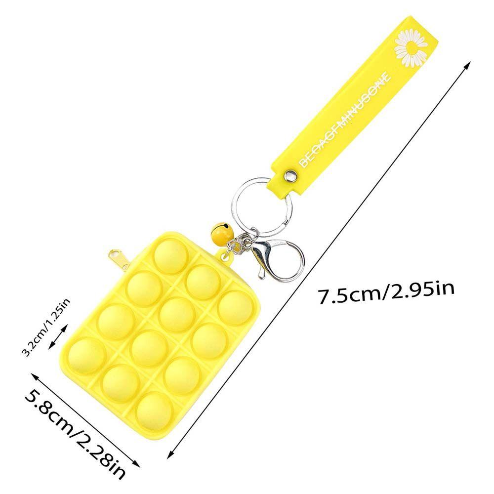 Móc Khóa Kiêm Túi Đựng Tiền Xu Nhiều Màu Giúp Giảm Căng Thẳng Tiện Dụng