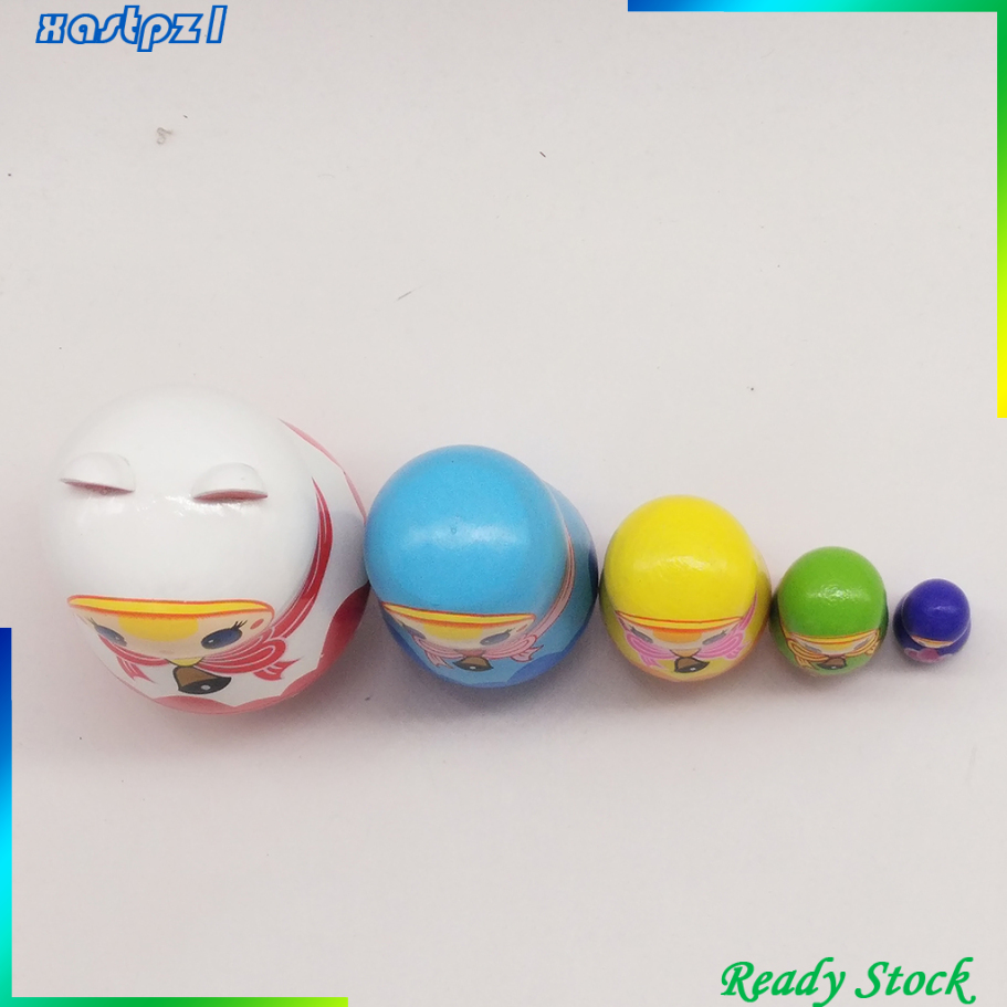 Bộ 5 Búp Bê Nga Matryoshka Bằng Gỗ