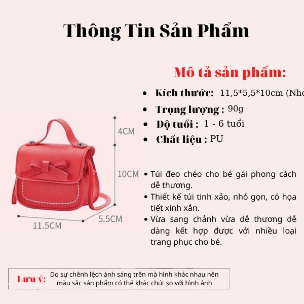 Túi Đeo Chéo Mini Thời Trang Xinh Xắn Cho Bé