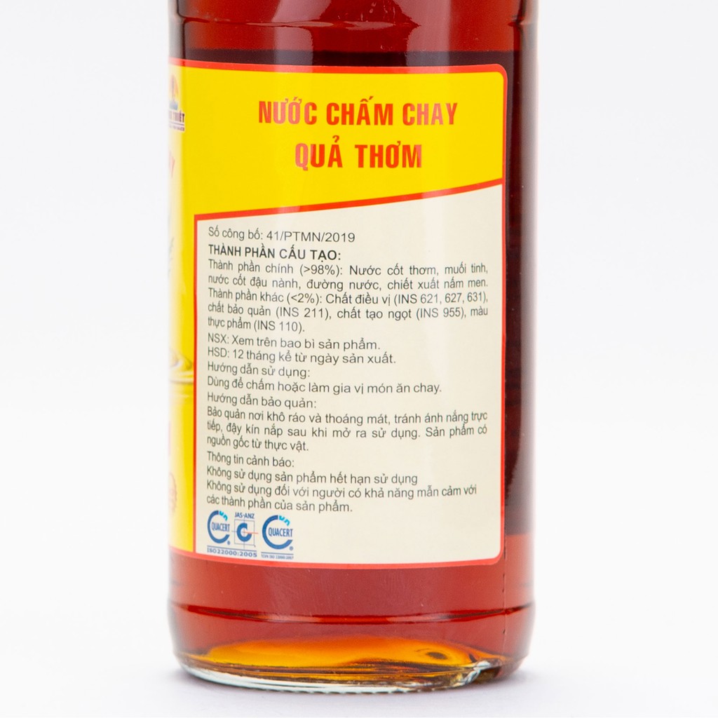 Nước Chấm Chay   Cao Cấp Quả Thơm Phan Thiết Mũi Né 310ML