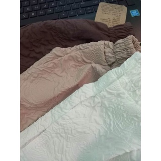 Quần short nữ cạp chun hoa in dập nổi[HÀNG CAO CẤP]
